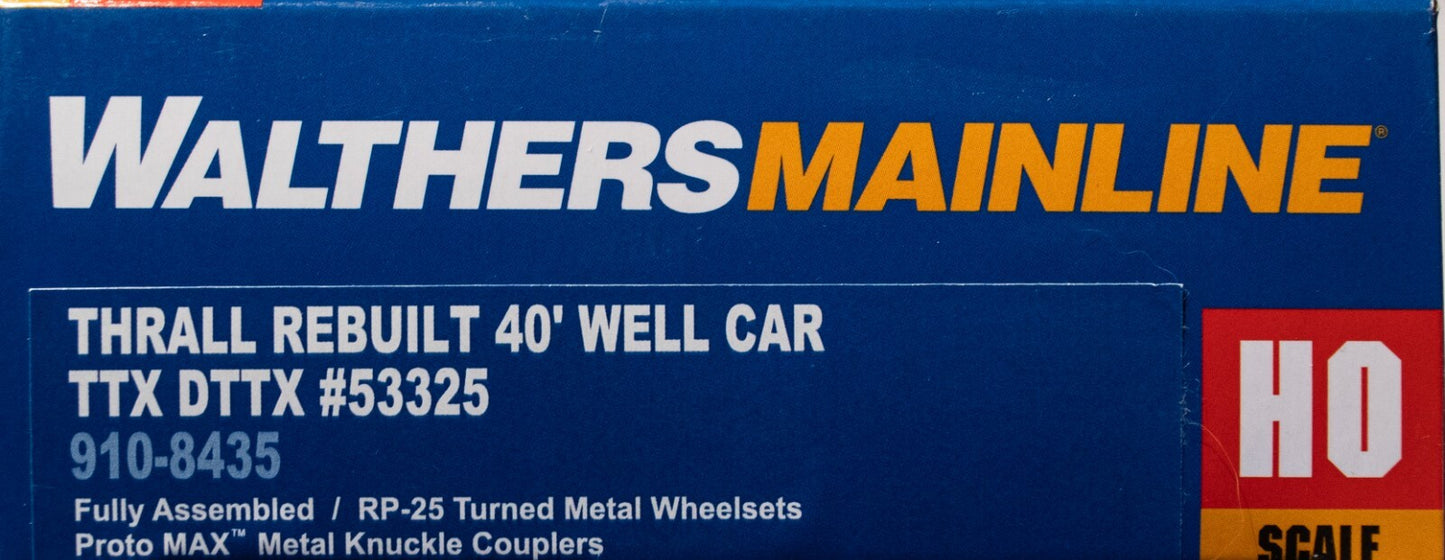 Walthers HO #910-8435 Thrall Rebuilt 40' Well Car - Ready to Run -- TTX DTTX #53