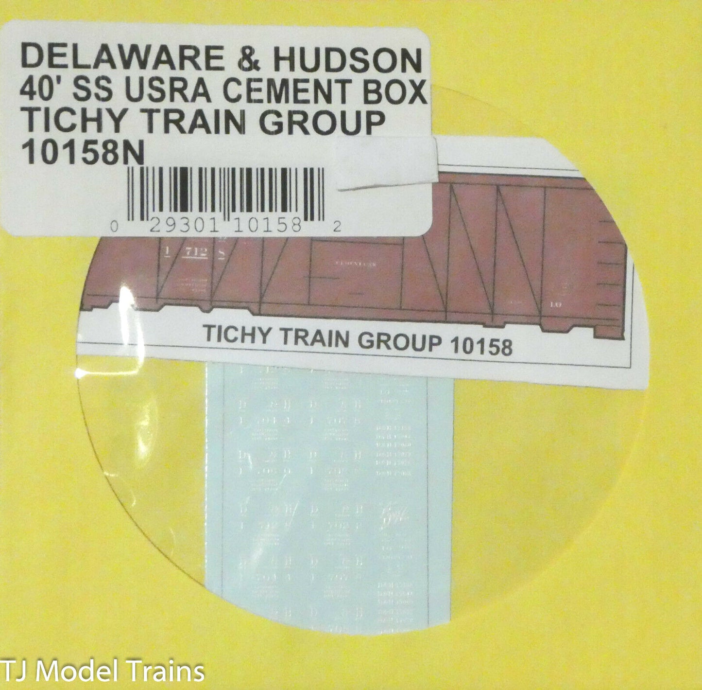 Tichy Train Group N #10158N Delaware & Hudson 40' SS USRA Cement Boxcar (Decal)