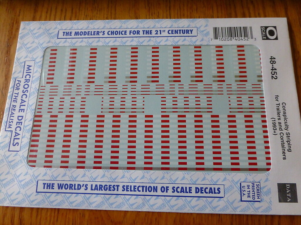 Microscale O #48-452 Conspicuity Striping for: Trailers & Containers (1993+)