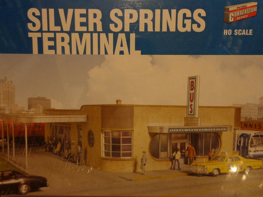 Walthers Cornerstone HO #2934 Silver Springs Bus Terminal -- Kit Form