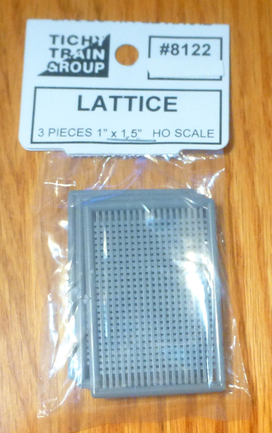 Tichy Train Group HO #8122 Lattice Panels - pkg(3) -- 1 x 1-1/2" 2.5 x 3.8cm