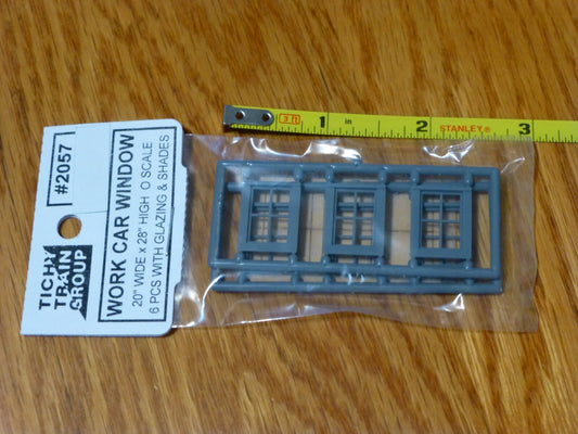 Tichy Train Group #2057 20 x 28" Work Car Window -- pkg(6)