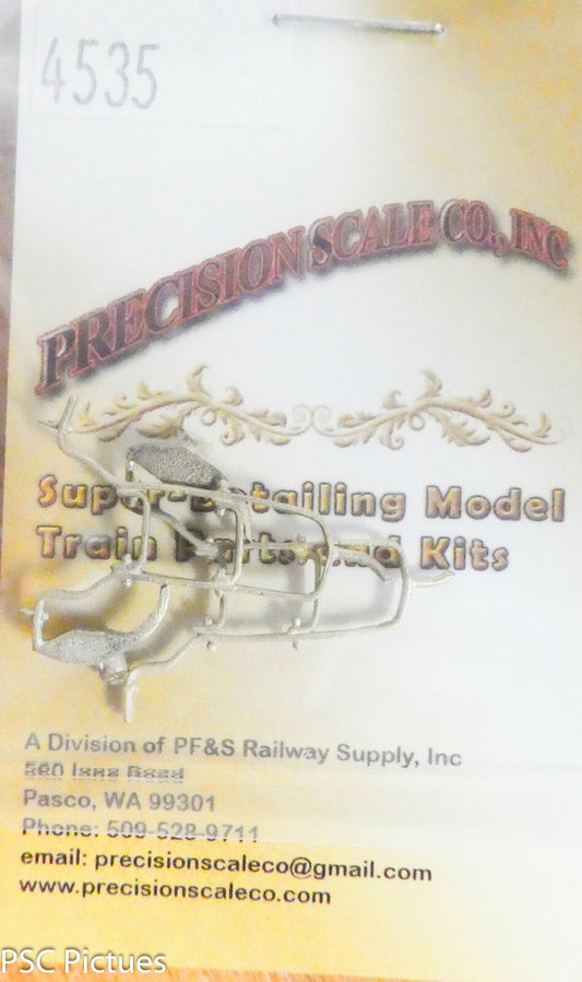 Precision Scale O #4535 Ladders, Corner, Gramps Tank Car (Brass Castings)