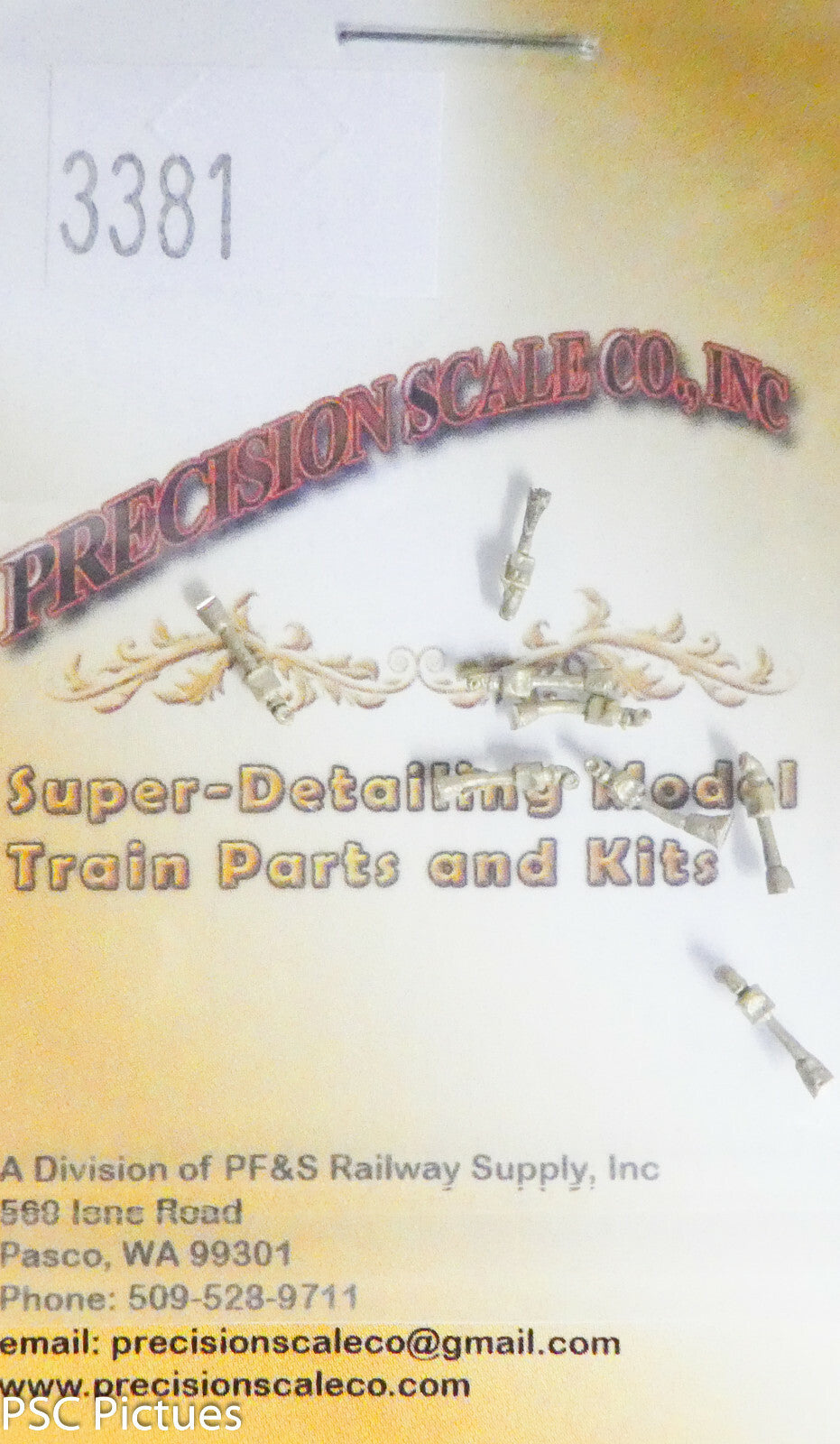 Precision Scale HO #3381 Cock, Prime Cylinder (Brass Parts 8) Castings