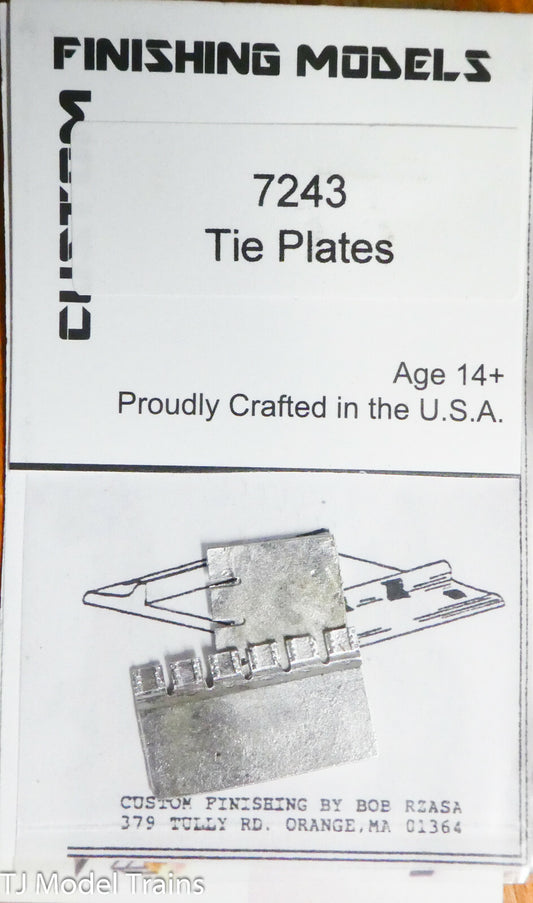 Custom Finishing Models HO #7243 Tie Plates (White Metal Parts 12)