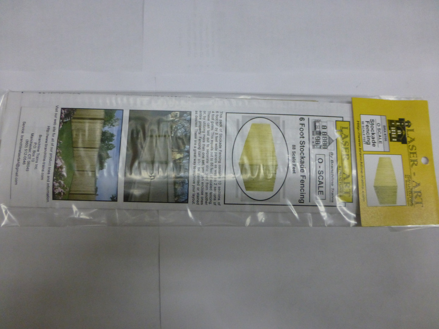 Branchline #706 O Scale Stockade Fencing 88 Scale Feet