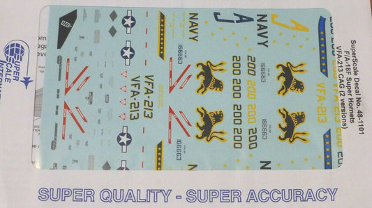 Microscale Decal 1:48 Scale #48-1101 / F/A-18F Super Hornets: VFA-213 CAG (2 Ver