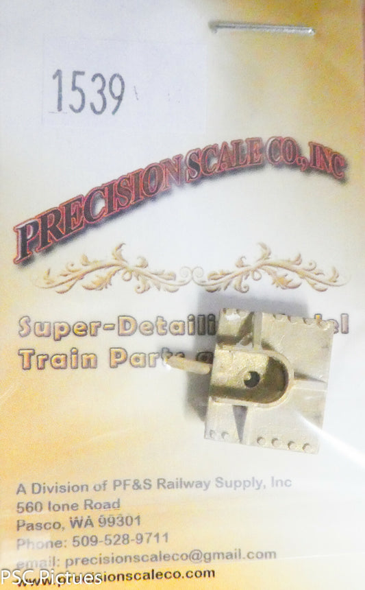 Precision Scale O #1539 Coupler Base, for Tender (Brass Casting)
