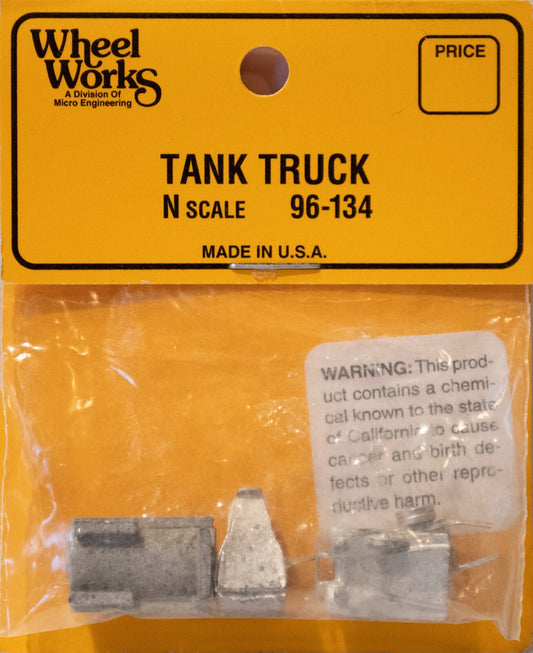 Wheel Works N #96-134 Tank Truck (Kit) Light Cast Metal (1:160th Scale)