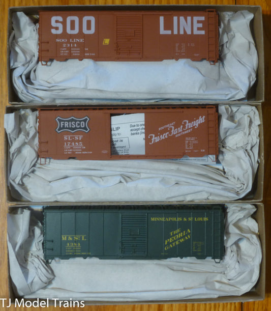 Accurail HO #8075 (3-Pack) Soo Line, Frisco & M & St. L (Midwest Fallen Flags)