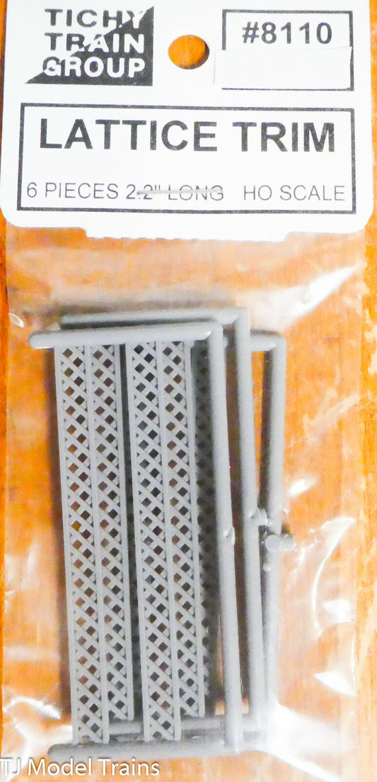 Tichy Train Group HO Scale #8110 Lattice Trim / 6 Pieces 2.2" Long / Plastic