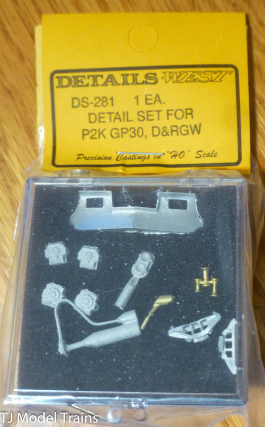 Details West HO #281 Detail Set for Proto 2000 GP30 -- Denver, Rio Grande & West