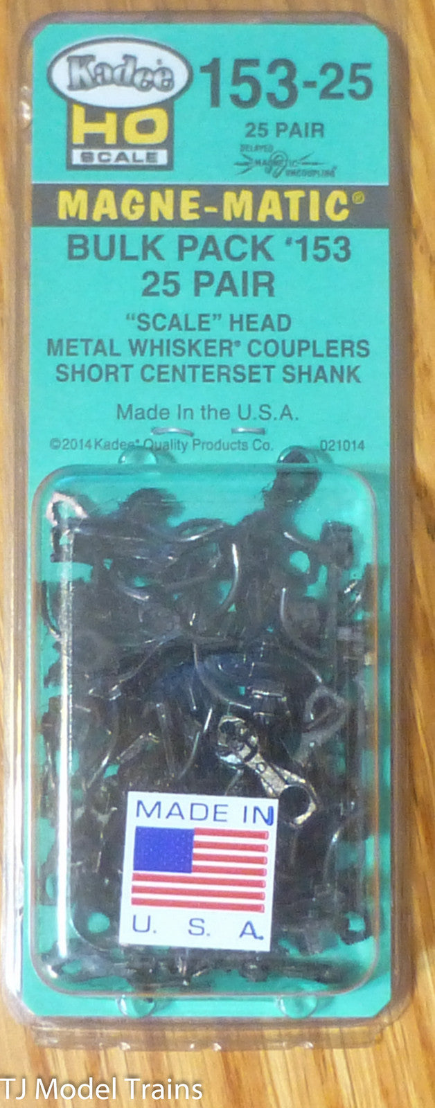 Kadee HO #15325 (153-25) Bulk Pack 153's "Scale" Head Metal Whisker