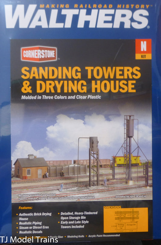 Walthers N #933-3813 Sanding Tower & Drying House -- Kit (Plastic Parts)
