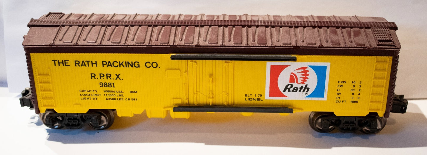 Lionel O Scale (Used) #9881 Rath Packing Refrigerator Car (Limited Edition)