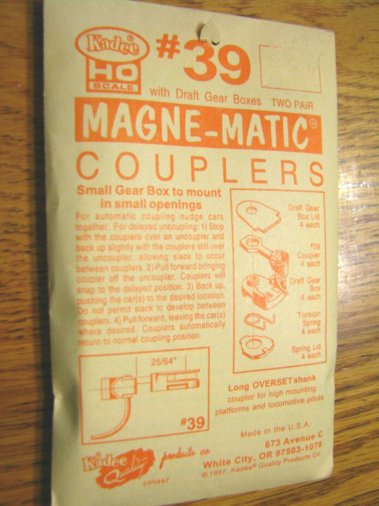 Kadee HO #39 30 Series Magne-Matic(R) Couplers (25/64")