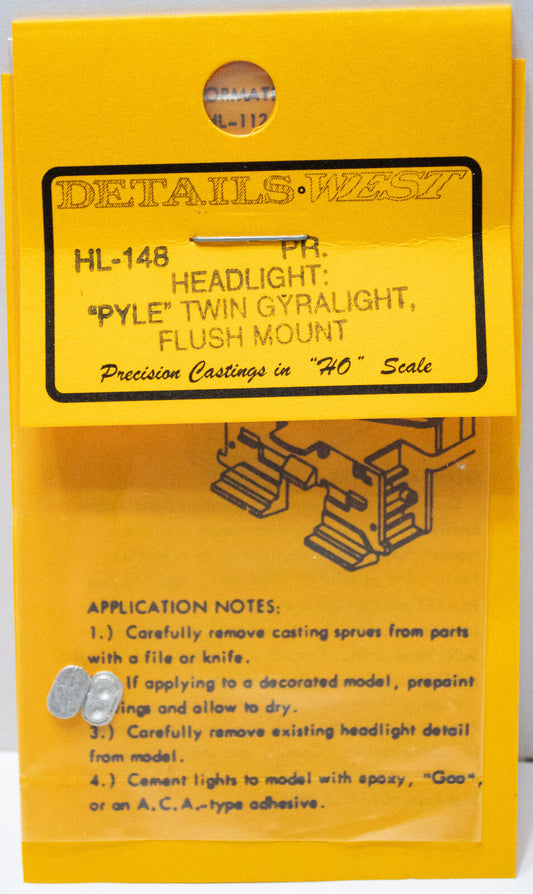 Details West HO #148 Pyle Gyralight pkg(2) -- Twin - Flush Mount
