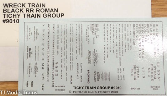 Tichy Train Group #9010 Wreck Train, Black RR Roman