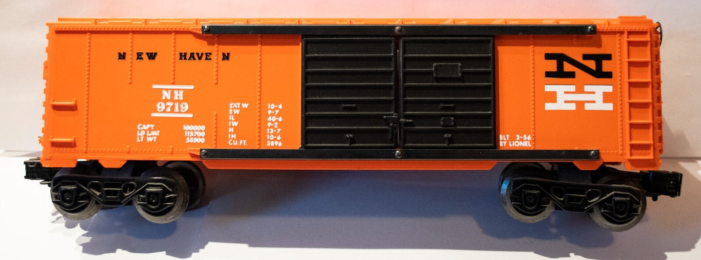 Lionel O Scale  #9719 New Haven Double Door Boxcar Orange & Black