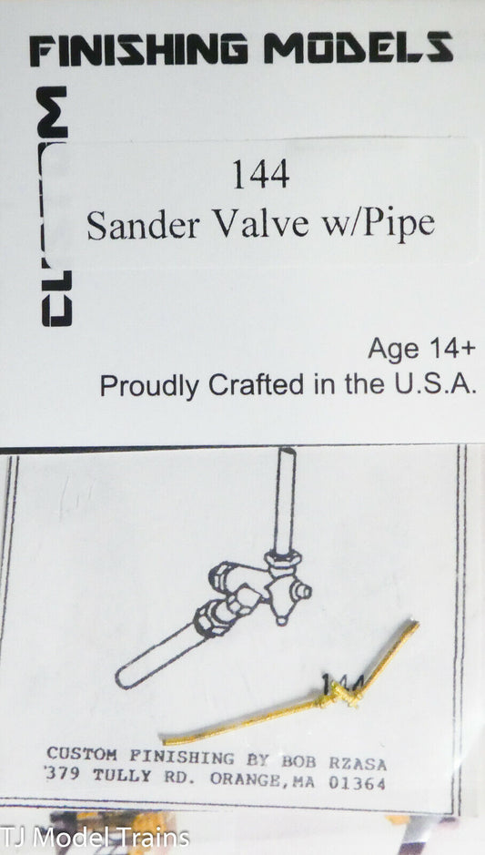 Custom Finishing Models HO #144 Sander Valve w/Pipe (Brass Casting)