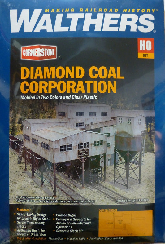 Walthers Cornerstone HO #933-4046 Diamond Coal Corp. Building Kit