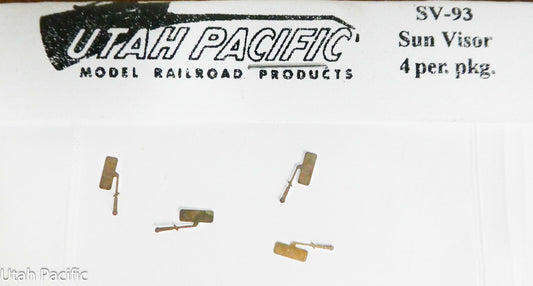 Utah Pacific HO #93 Sun Visors - Diesel Cab (Made in USA) 1:87th Scale