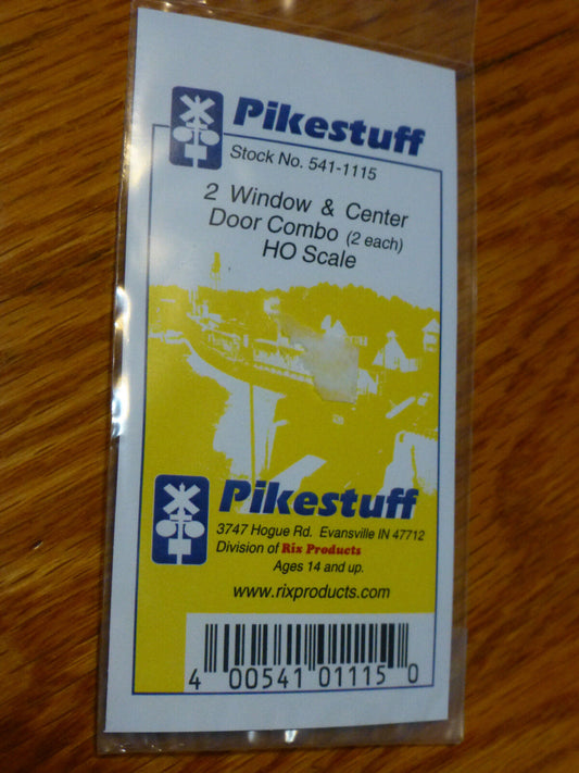 Pikestuff #541-1115 HO Window & Center Door Combo