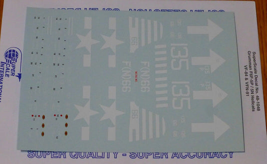 Microscale Decal 1:48 Scale #48-1048 / Grumman F6F-5P /5N Hellcats, VF-84 & VFN-