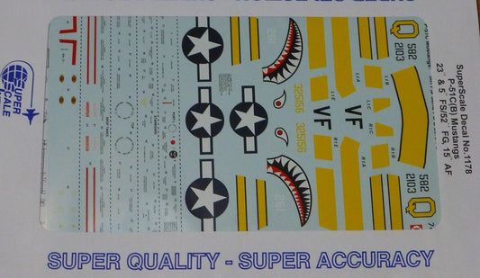 Microscale Decal 1:48 Scale #48-1178 / P051C Mustangs: 5th FS/ 52nd FG & 23rd FG