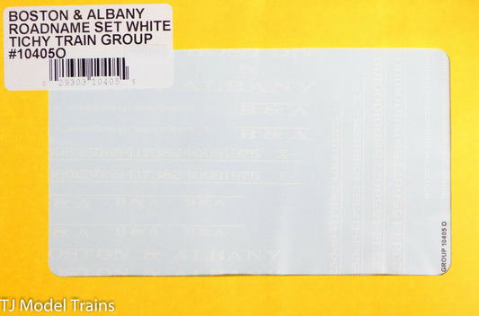 Tichy Train Group O #10405O Boston & Albany Roadname Set White Lettering (Decal)