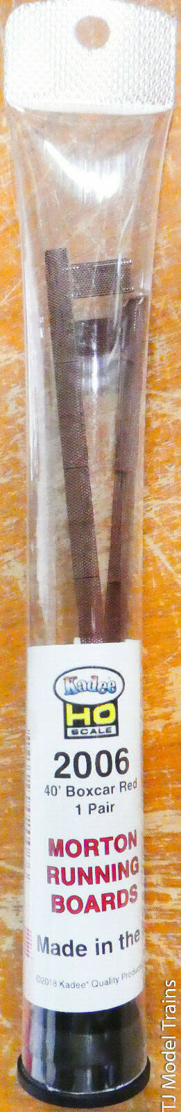 Kadee HO #2006 / 40' Morton Running Board (2) -- Boxcar Red (NEW) 1:87th Scale