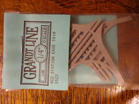 Grandt Line O #3522 Eave Trim -- Rio Grande Southern Station (1:48 Scale)