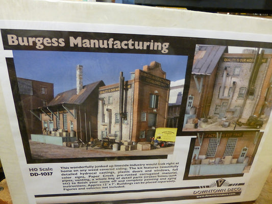 Downtown Deco HO #DD1037 Burgess Manufacturing Kit -- 12 x 7" (Plaster Kit)