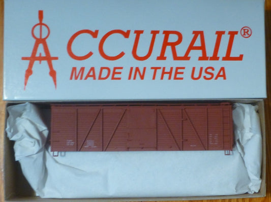 Accurail HO #7299 Data Oxide (40' Wood 6-Panel Box Wood Dr Stl Nd) kit