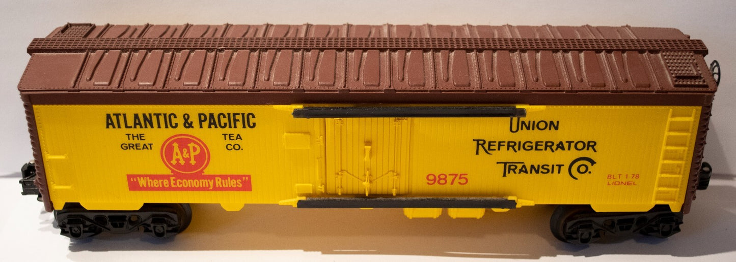 Lionel #6-9875 Atlantic and Pacific Billboard Reefer Car