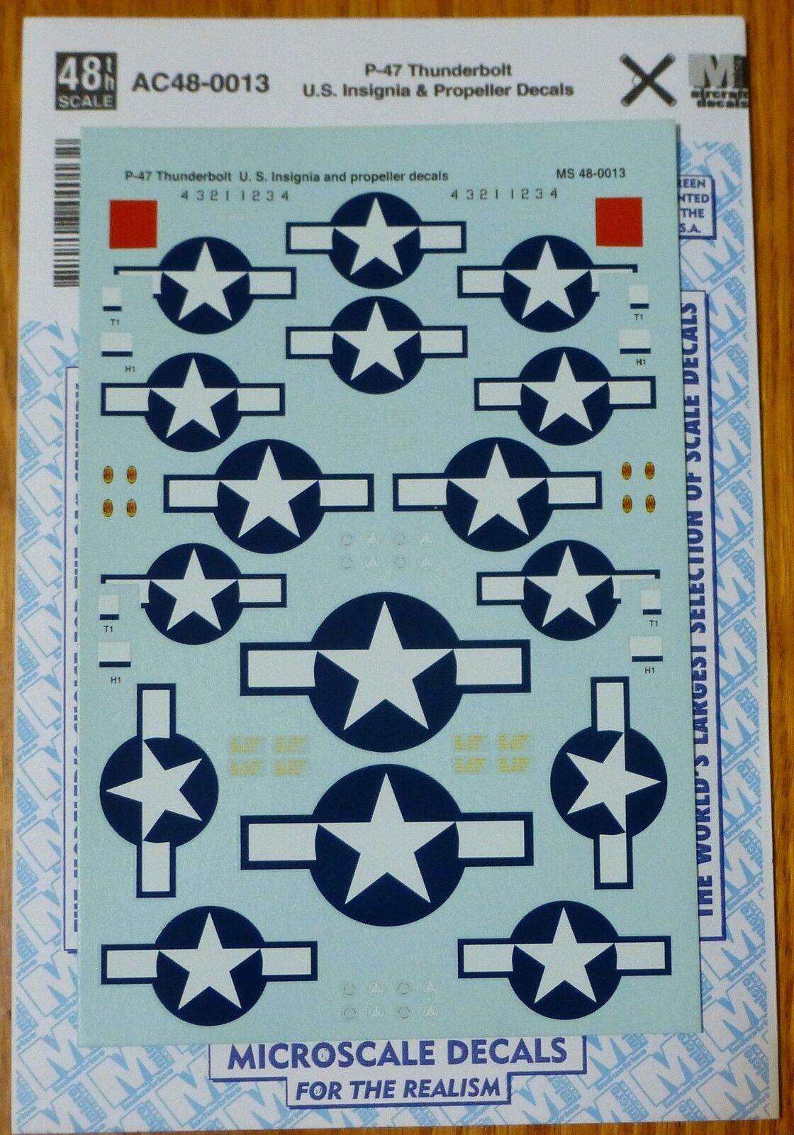 Microscale Decal #AC48-0013 P-47 Thunderbolt U.S. Insignia & Propeller Decals