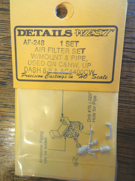 Details West HO #248 GE Type Air Filter -- Set w/Mount & Pipes