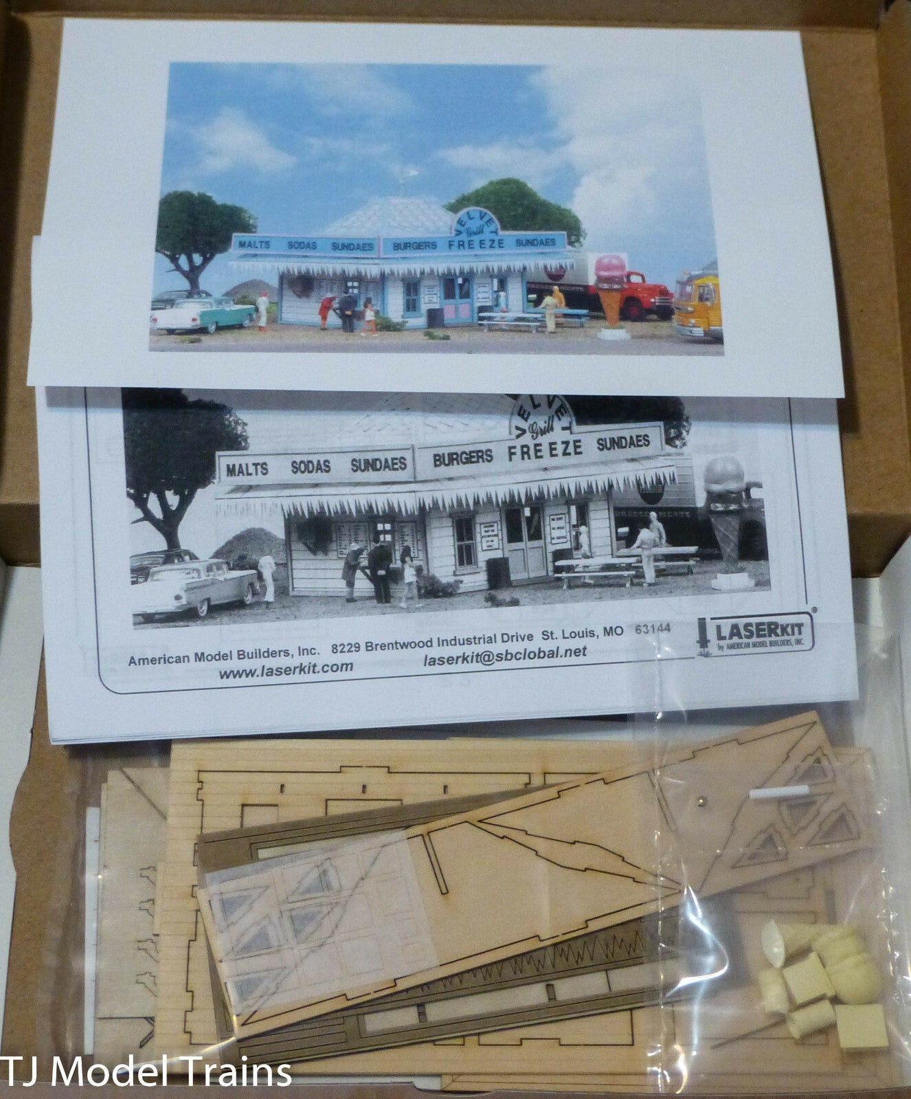 American Model Builders, Inc HO #724 Velvet Freeze Grill (Laser Cut Kit) Wood
