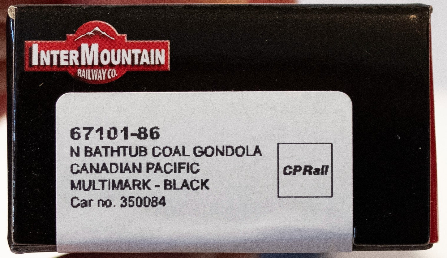 InterMountian N #67101-86 Bathtub Coal Gondola - Ready to Run -- Canadian Pacif