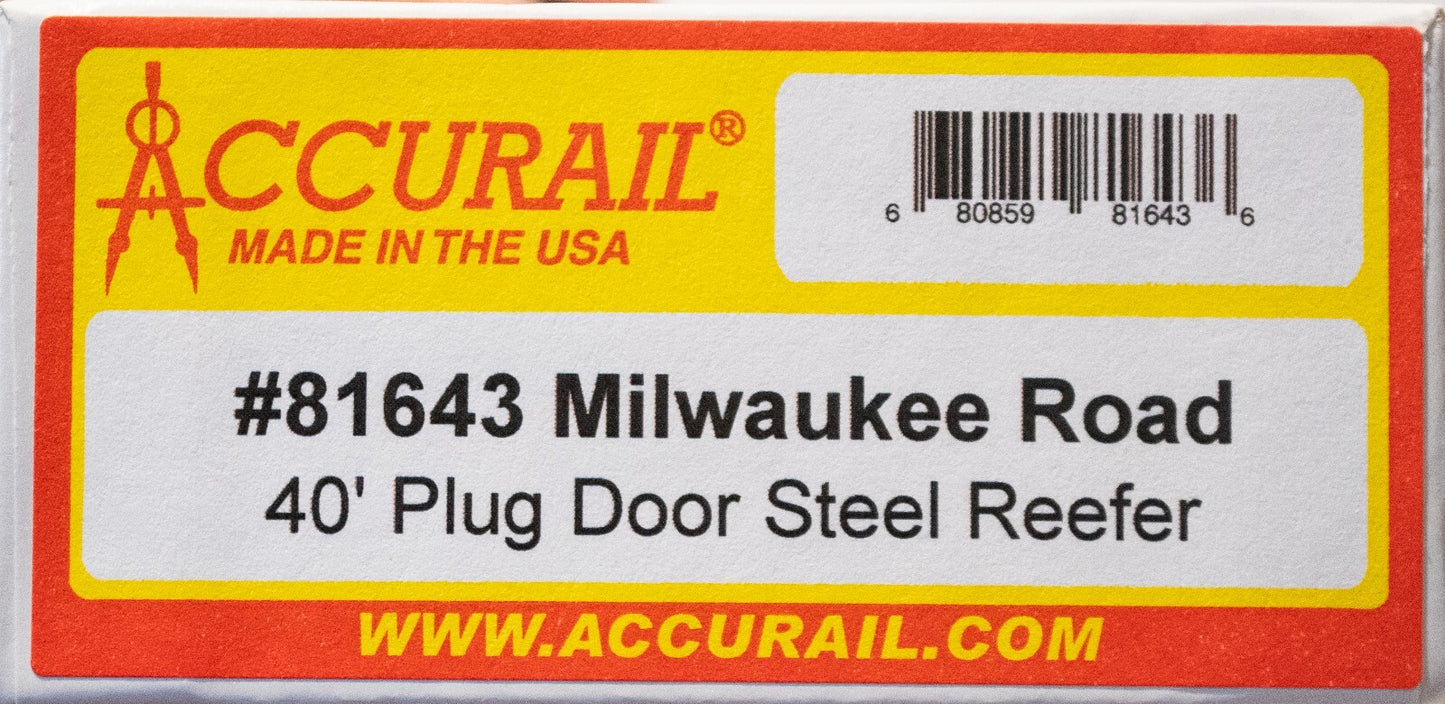Accurail #81643 40' Steel Reefer with Plug Doors - Kit -- Milkw Road DSDX #5347