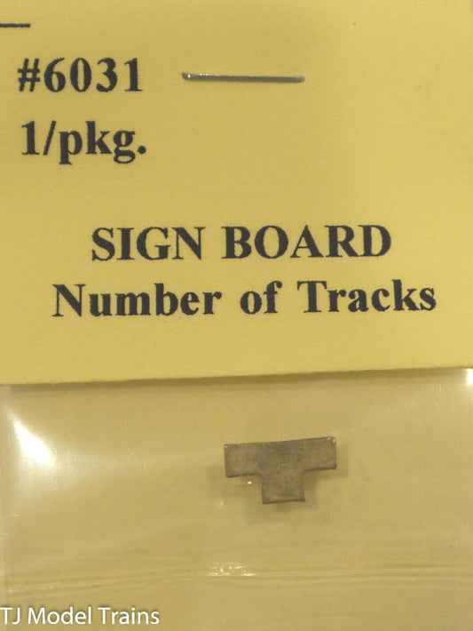 Tomar Industries #6031 SIGN BOARD/ Number of Tracks (Brass Casting)