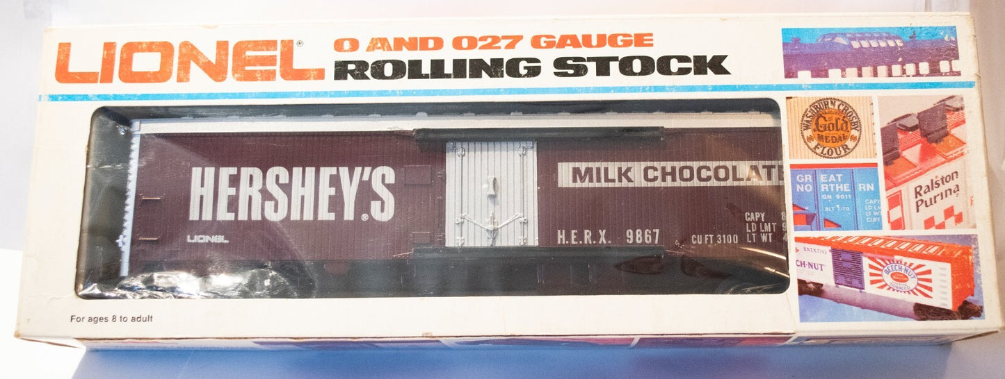 Lionel O Scale (Used) #9867 Hershey's Milk Chocolate Billboard Reefer Box Car