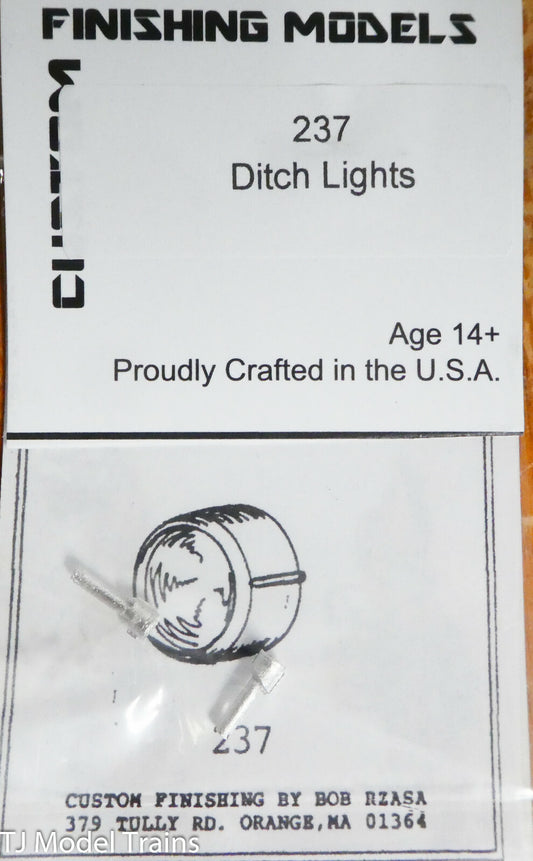 Custom Finishing Models HO #237 Ditch Lights -- Engine-Mounted (White Metal)