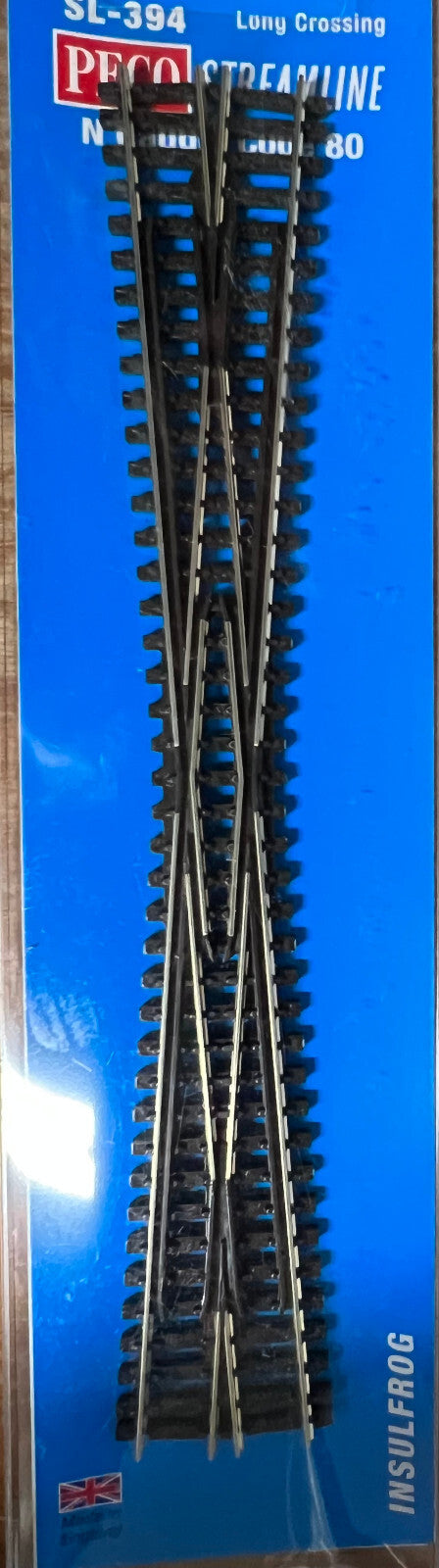 Peco #SL-394 Code 80 Long Crossing - Streamline --  Insulfrog