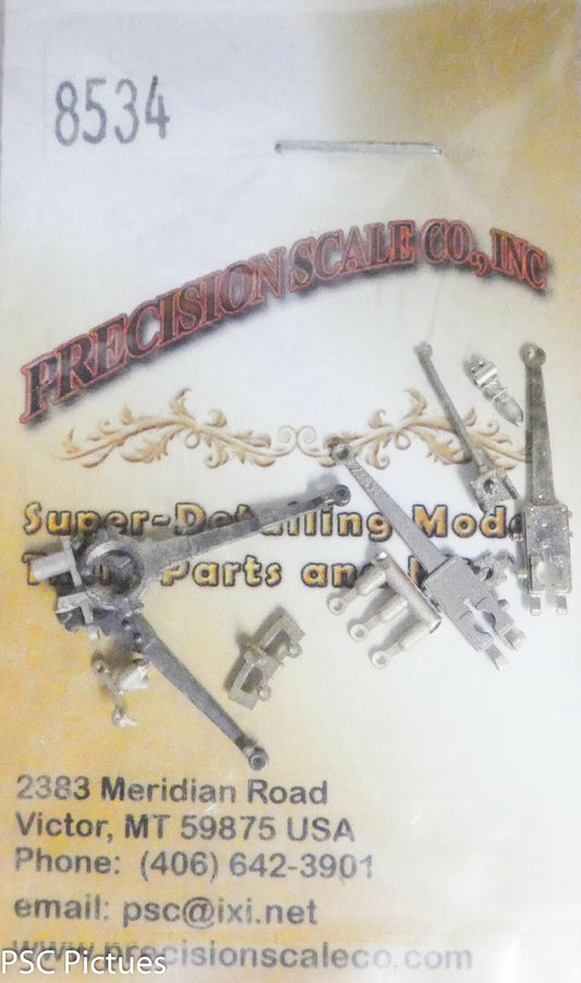 Precision Scale O #8534 Valve Gear Kit, One Cylinder Engine, N/S (8 pcs set)