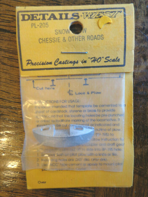 Details West HO #205 Chessie System Plow Pilot (Light Cast) White Metal