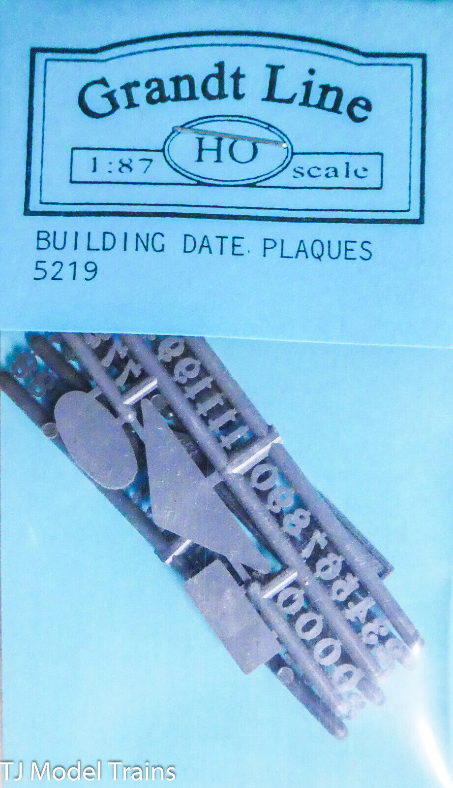 Grandt Line HO #5219 Bulding Date Plaques/ Numbers(2) (Plastic) 1:87th
