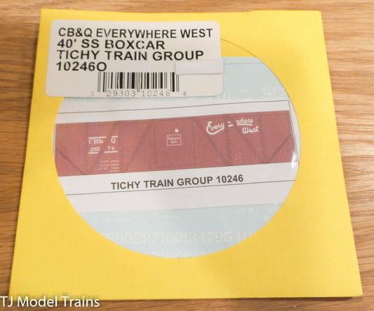 Tichy Train Group O #10246O CB&Q Everywhere West 40' SS Boxcar