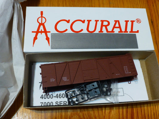 Accurail HO #7098 Data Only Mineral Red (40 O.B. Wood Boxcar) Kit Form
