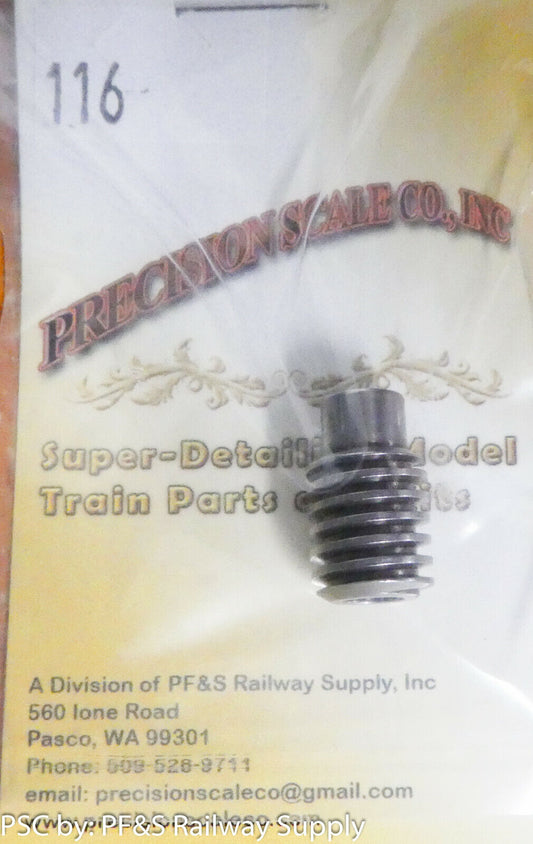 Precision Scale #116 Worm, Steel, 1/8" Hole, 48 Pitch (O Scale and Others)